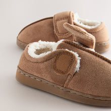 Load image into Gallery viewer, Tan/Brown Warm Lined Cupsole Slippers

