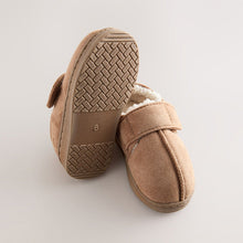 Load image into Gallery viewer, Tan/Brown Warm Lined Cupsole Slippers
