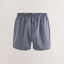 Load image into Gallery viewer, Navy Mixed Pattern 4 pack Woven Pure Boxers
