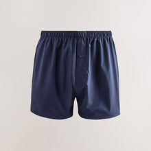 Load image into Gallery viewer, Navy Mixed Pattern 4 pack Woven Pure Boxers
