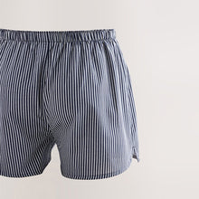 Load image into Gallery viewer, Navy Mixed Pattern 4 pack Woven Pure Boxers

