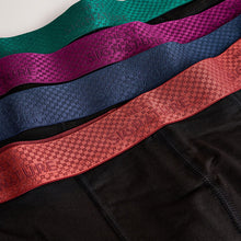 Load image into Gallery viewer, Black Metallic Red/Green Waistband Modal Blend Signature Trunks
