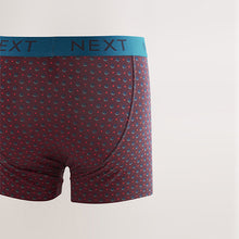 Load image into Gallery viewer, Navy/Burgundy Spot Stripe A-Front Boxers
