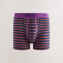 Load image into Gallery viewer, Navy/Burgundy Spot Stripe A-Front Boxers
