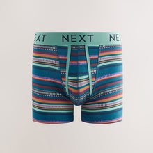 Load image into Gallery viewer, Navy/Burgundy Spot Stripe A-Front Boxers
