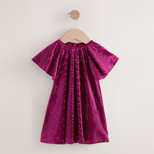 Load image into Gallery viewer, Burgundy Red Sequin Velvet Party Dress (3mths-6yrs)
