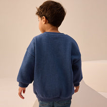 Load image into Gallery viewer, Navy Blue Bear All-Over Print Crew Neck Sweatshirt (3mths-6yrs)
