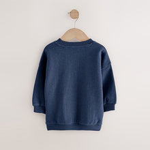 Load image into Gallery viewer, Navy Blue Bear All-Over Print Crew Neck Sweatshirt (3mths-6yrs)
