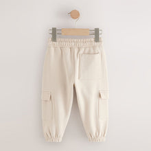Load image into Gallery viewer, Ecru Soft Touch Jersey Utility Joggers (3mths-6yrs)
