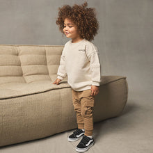 Load image into Gallery viewer, Ecru Off White Utility Sweatshirt and Super Skinny Joggers Set (3mths-6yrs)
