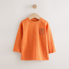 Load image into Gallery viewer, Orange Pumpkin Halloween Long Sleeve Graphic Print T-Shirt (6mths-6yrs)
