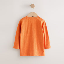 Load image into Gallery viewer, Orange Pumpkin Halloween Long Sleeve Graphic Print T-Shirt (6mths-6yrs)
