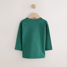 Load image into Gallery viewer, Green Duck Long Sleeves Semi Plain T-Shirt (3mths-6yrs)
