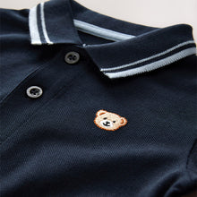 Load image into Gallery viewer, Navy Long Sleeve Polo Shirt (3mths-6yrs)
