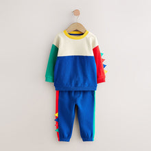 Load image into Gallery viewer, Multi Dino Spikes Long Sleeve Soft Touch T-Shirt and Joggers Set (3mths-6yrs)
