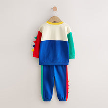 Load image into Gallery viewer, Multi Dino Spikes Long Sleeve Soft Touch T-Shirt and Joggers Set (3mths-6yrs)
