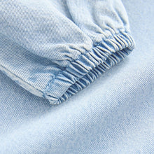 Load image into Gallery viewer, Light Blue Denim Embroidered Collar Dress (3mths-8yrs)
