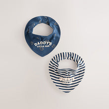 Load image into Gallery viewer, Blue Mum and Dad Baby Bibs 2 Pack
