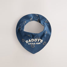 Load image into Gallery viewer, Blue Mum and Dad Baby Bibs 2 Pack
