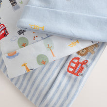 Load image into Gallery viewer, Blue London Tie Top Baby Hats 3 Pack (0-12mths)
