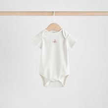 Load image into Gallery viewer, Ecru Fairy Short Sleeve Bodysuits 5 Pack
