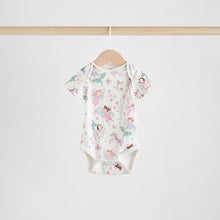 Load image into Gallery viewer, Ecru Fairy Short Sleeve Bodysuits 5 Pack
