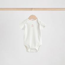 Load image into Gallery viewer, Ecru Fairy Short Sleeve Bodysuits 5 Pack
