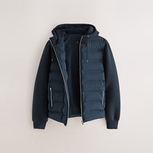 Load image into Gallery viewer, Navy Blue Hybrid Quilted Jacket
