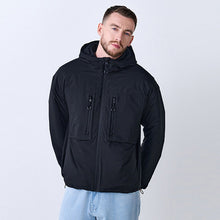 Load image into Gallery viewer, Black ThermoGen Shower Resistant Wadded Jacket

