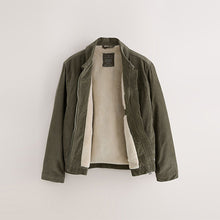 Load image into Gallery viewer, Brown Corduroy Borg Lined Jacket
