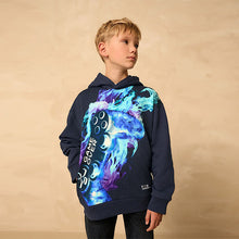 Load image into Gallery viewer, Navy Controller Older Boys Graphic Print Hoodie (3-12yrs)
