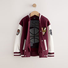 Load image into Gallery viewer, Berry Red Graphic Print Bomber Jacket (3-12yrs)
