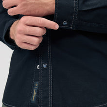 Load image into Gallery viewer, Black Twin Pocket Western Style Long Sleeve Shirt
