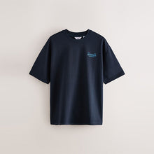 Load image into Gallery viewer, Navy Copenhagen Regular Fit Graphic Print Heavy Weight T-Shirt
