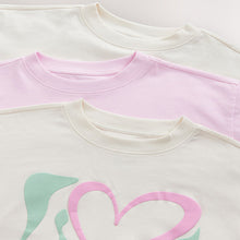 Load image into Gallery viewer, Green/Pink Love Slogan Jogger Pyjamas 3 Pack (4-12yrs)
