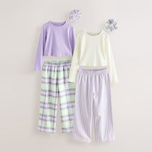 Load image into Gallery viewer, Purple/Green Woven Pyjama Bottoms 2 Pack (3-12yrs)
