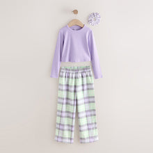 Load image into Gallery viewer, Purple/Green Woven Pyjama Bottoms 2 Pack (3-12yrs)
