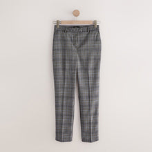 Load image into Gallery viewer, Grey Check Sculpting Slim Leg Trousers
