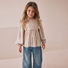 Load image into Gallery viewer, Multi Pink Ditsy Long Sleeve Blouse (3-12yrs)
