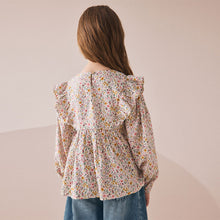 Load image into Gallery viewer, Multi Pink Ditsy Long Sleeve Blouse (3-12yrs)
