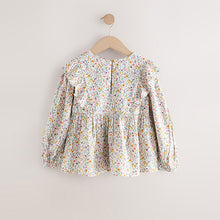 Load image into Gallery viewer, Multi Pink Ditsy Long Sleeve Blouse (3-12yrs)
