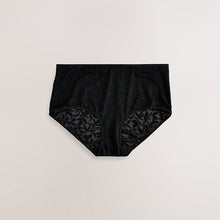 Load image into Gallery viewer, Black/Pink Lace Midi Knickers 2 Pack
