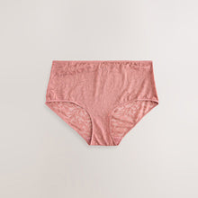 Load image into Gallery viewer, Black/Pink Lace Midi Knickers 2 Pack
