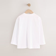 Load image into Gallery viewer, White Gamer Relaxed Fit Graphic Long Sleeve Cotton T-Shirt (3-12yrs)
