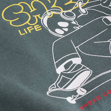 Load image into Gallery viewer, Grey Back Print Relaxed Fit Graphic Long Sleeve Cotton T-Shirt (6-12yrs)

