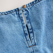Load image into Gallery viewer, Mid Blue Denim T-Shirt Mini Dress
