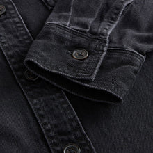 Load image into Gallery viewer, Black Oversize Denim Shirt
