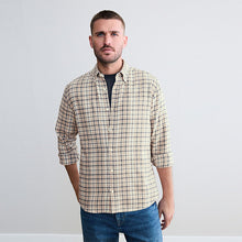 Load image into Gallery viewer, Ecru Signature Long Sleeve Check Shirt
