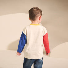 Load image into Gallery viewer, Multi Bright Hotchpotch Tractor Long Sleeve Appliqué T-Shirt (3mths-6yrs)
