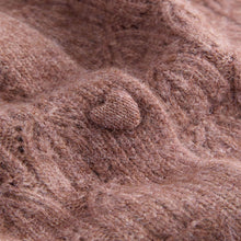 Load image into Gallery viewer, Blush Pink Tie Neck Heart Button Cardigan
